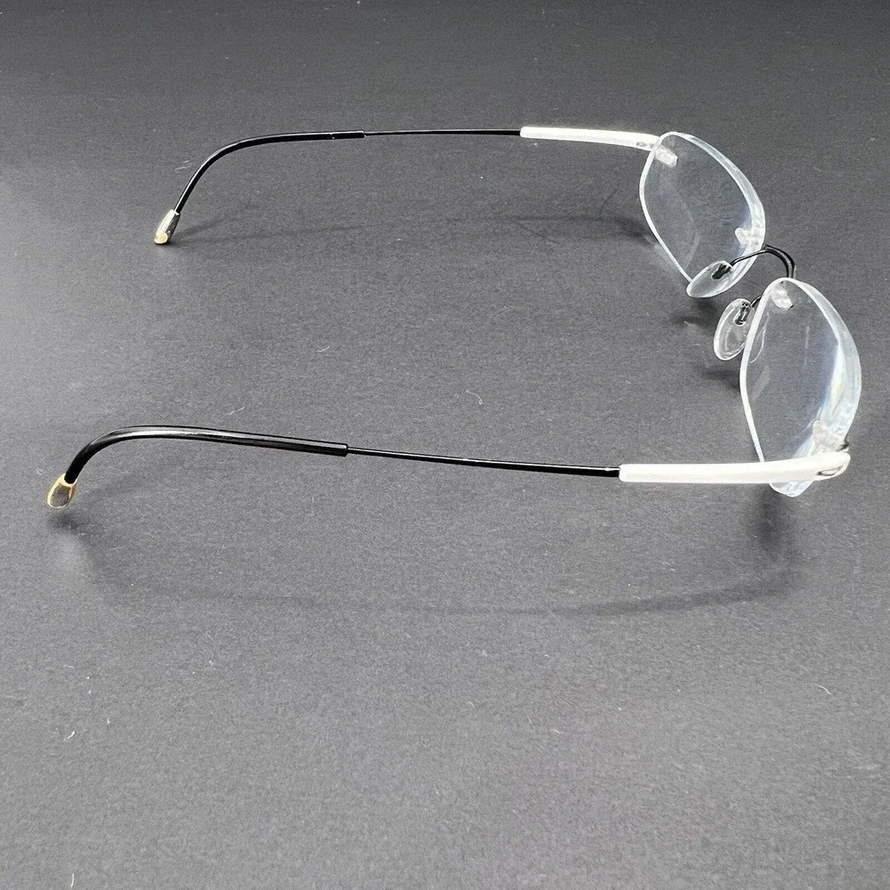 Silhouette Eyeglasses Rimless Frames Titanium White / Black